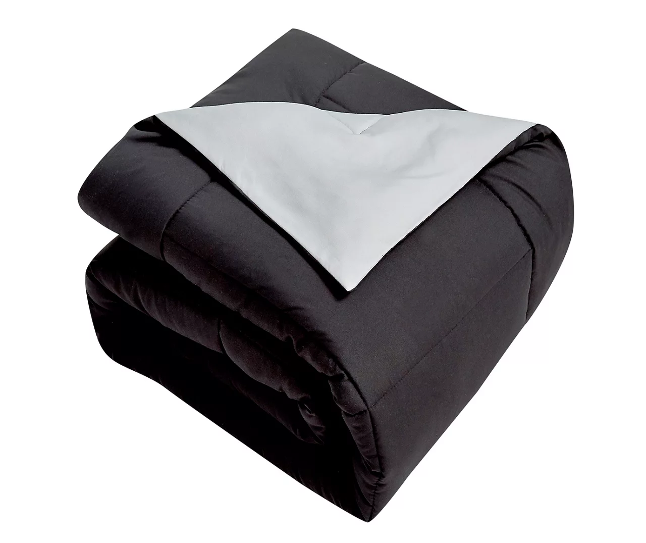 Down-Alternative Box-Quilt Reversible Comforter 1 Down-Alternative Box-Quilt Reversible Comforter