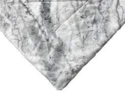 Gray Marble Print Faux Fur King Comforter -Home Decor Store 810617619 810617562 A8 3