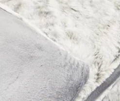 Gray Marble Print Faux Fur King Comforter -Home Decor Store 810617619 810617562 A8 4 2