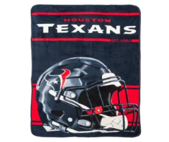 Houston Texans Navy Raschel Throw, (46" X 60")
