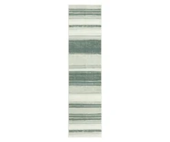 Rainbow Gray Stripe Runner Rug, (2' X 5')