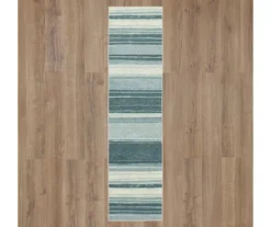 Rainbow Blue Stripe Runner Rug, (2' X 5') -Home Decor Store 810620452 A0 2