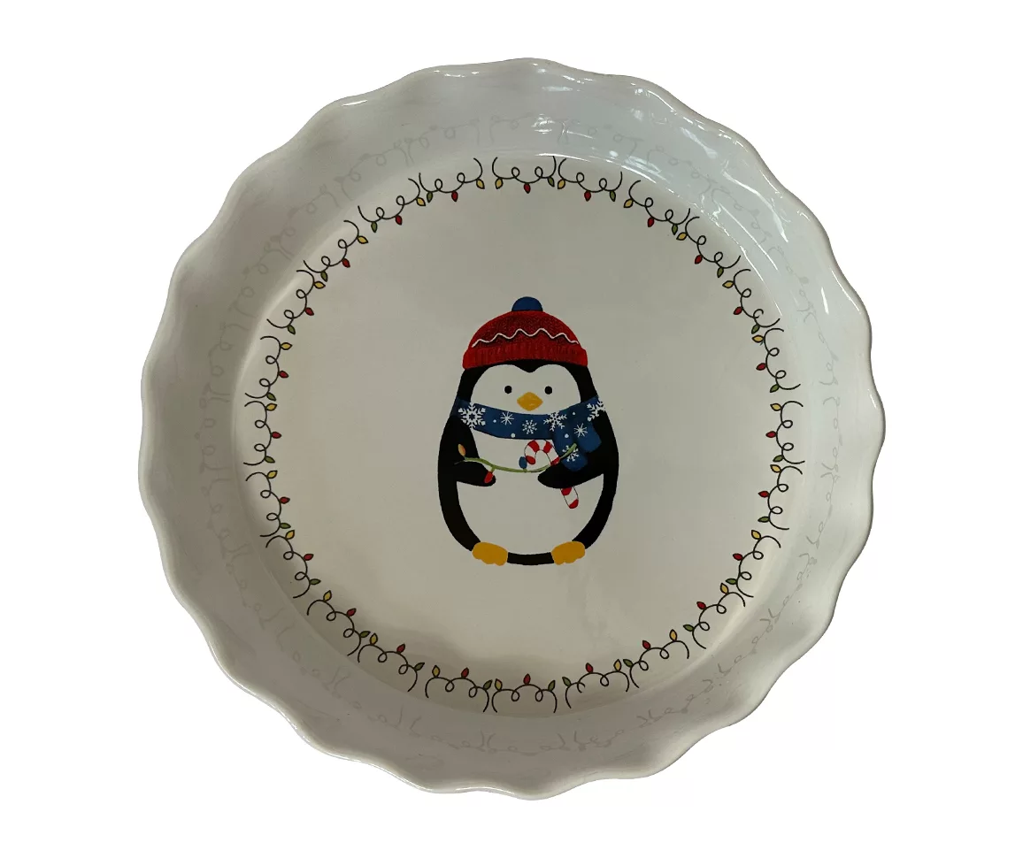 9" Scalloped Ceramic Pie Plate 6 9" Scalloped Ceramic Pie Plate - Image 6