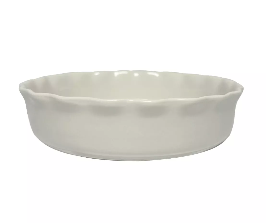 9" Scalloped Ceramic Pie Plate 7 9" Scalloped Ceramic Pie Plate - Image 7