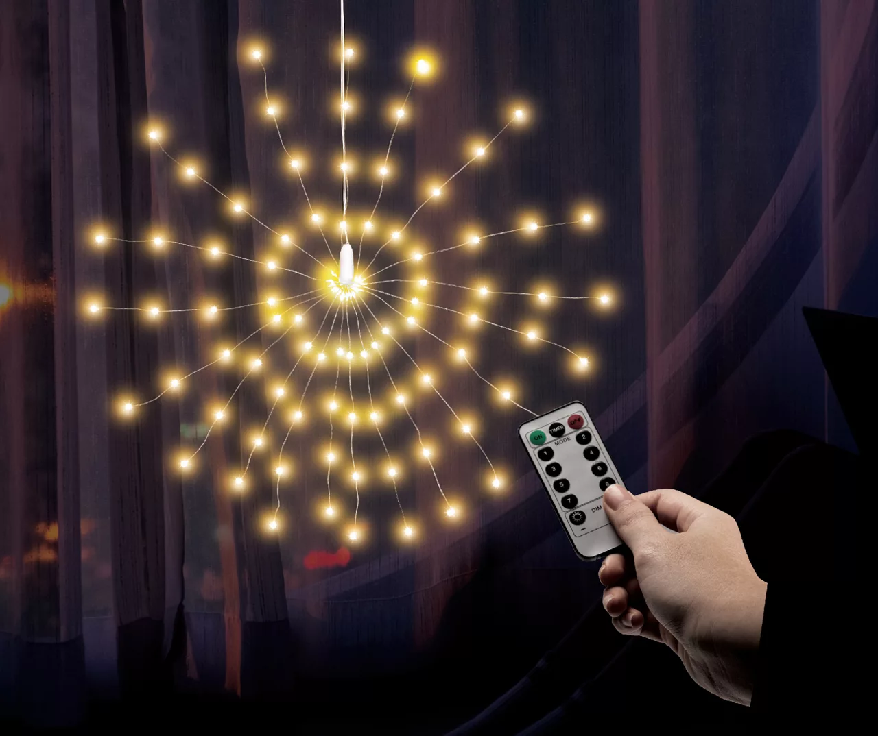 Glow-Up Warm White LED Firework Light With Remote 2 Glow-Up Warm White LED Firework Light With Remote - Image 2