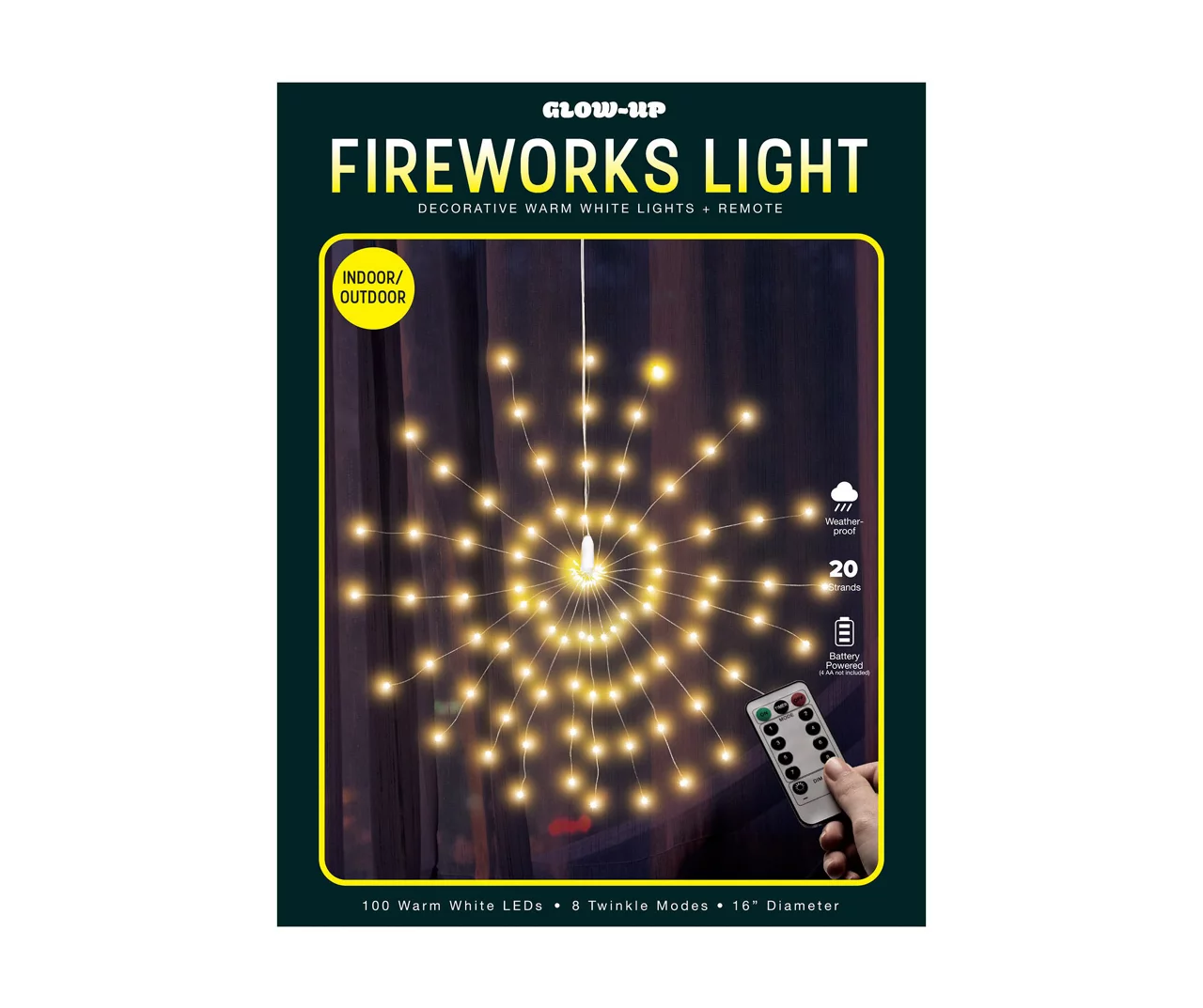 Glow-Up Warm White LED Firework Light With Remote 4 Glow-Up Warm White LED Firework Light With Remote - Image 4