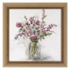 Lavender Bouquet Framed Art Canvas, (16" X 16")