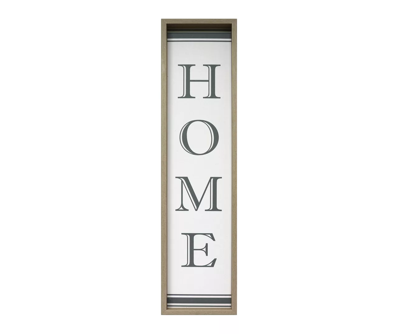 "Home" Flour Sack Stripe Framed Wall Decor 1 "Home" Flour Sack Stripe Framed Wall Decor