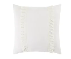 White Embroidered-Accent Stitch-Tufted Comforter Set -Home Decor Store 810641794 810641793 A8 3