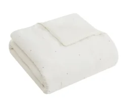 White Embroidered-Accent Stitch-Tufted Comforter Set -Home Decor Store 810641794 810641793 A8 4