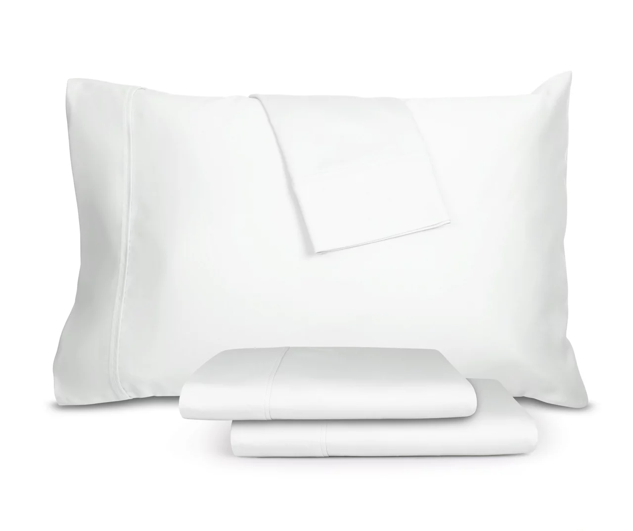 Irving Park White Sateen 1000-Thread Count King 4-Piece Sheet Set 1 Irving Park White Sateen 1000-Thread Count King 4-Piece Sheet Set