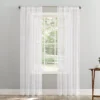 Tinsley White Boucle Light-Filtering Rod Pocket Curtain Panel, (63")