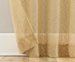 Tinsley Gold Boucle Light-Filtering Rod Pocket Curtain Panel, (84") 9 Tinsley Gold Boucle Light-Filtering Rod Pocket Curtain Panel, (84") -Home Decor Store 810660793 A0 4