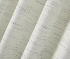 Aqua Stripe Chenille Grommet Curtain Panel Pair With Blackout Lining, (84") -Home Decor Store 810663878 A8 4