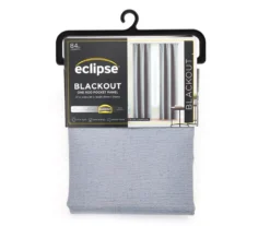 Charcoal Blackout Rod Pocket Curtain Panel, (84")