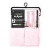 Naptime Pink Ruffle Blackout Rod Pocket Curtain Panel Pair, (84")