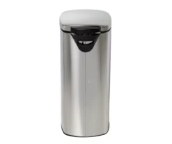 Stainless Steel 10.5-Gal. Pedal Soft-Close Slim Trash Can -Home Decor Store 810669702 A0 6