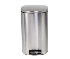 Stainless Steel 13-Gal. Pedal Soft-Close Trash Can -Home Decor Store 810669704 A0 5