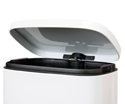 White Stainless Steel Rectangular 2-Piece Pedal Trash Can Set -Home Decor Store 810669706 A0 3