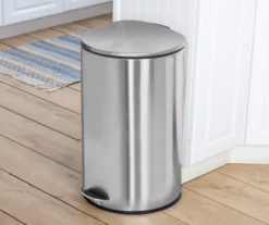 Stainless Steel 10.5-Gal. Semicircle Pedal Soft-Close Trash Can -Home Decor Store 810669728 A0 7
