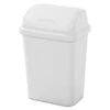 7.8-Gal. White Swing-Top Waste Basket