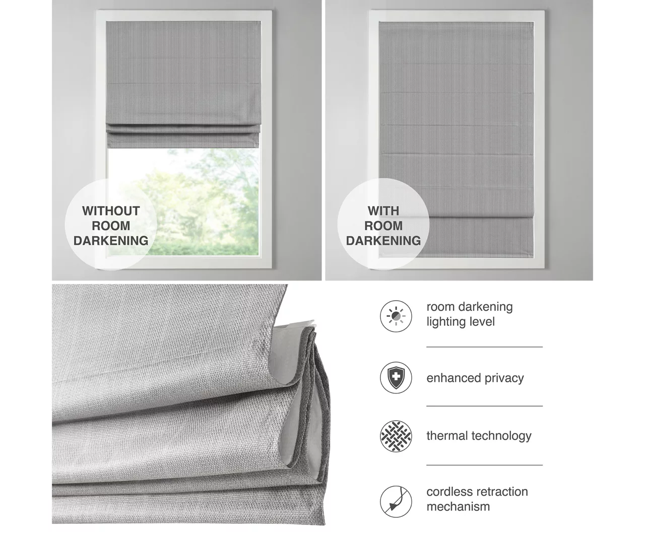 Paxton Room-Darkening Cordless Roman Shade 10 Paxton Room-Darkening Cordless Roman Shade - Image 10