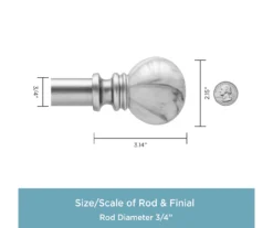 Kenney Marble 3/4" Adjustable Curtain Rod -Home Decor Store 810679535 A0 03