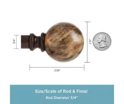 Kenney Marble 3/4" Adjustable Curtain Rod -Home Decor Store 810679537 A0 03