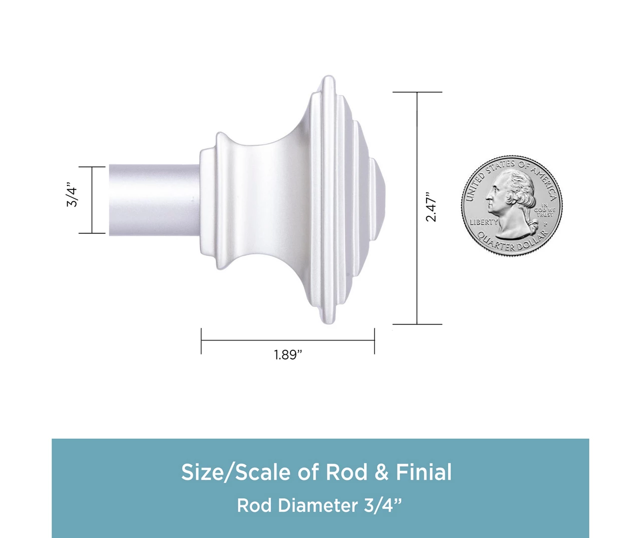 Kenney Mission 3/4" Adjustable Curtain Rod 8 Kenney Mission 3/4" Adjustable Curtain Rod - Image 8