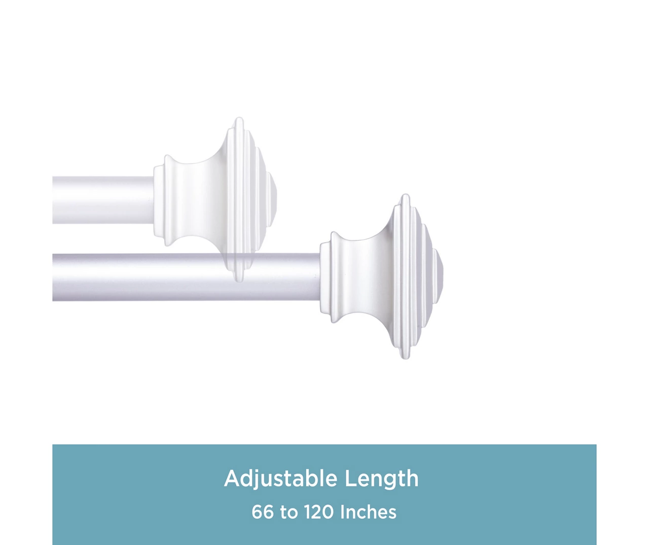 Kenney Mission 3/4" Adjustable Curtain Rod 9 Kenney Mission 3/4" Adjustable Curtain Rod - Image 9