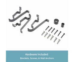 Layla Black 1" Adjustable Double Curtain Rod, (30"-84") -Home Decor Store 810679565 A0 07