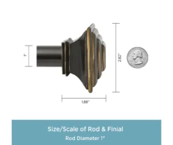 Kenney Mission 1" Adjustable Double Curtain Rod -Home Decor Store 810679571 A0 03