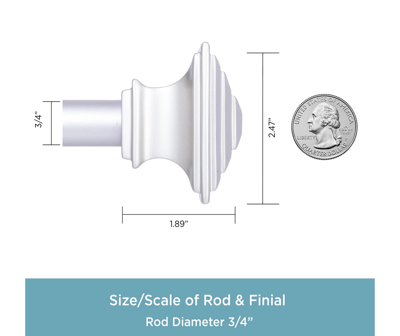 Kenney Mission 3/4" Adjustable Curtain Rod 4 Kenney Mission 3/4" Adjustable Curtain Rod - Image 4