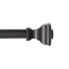 Mavis Matte Black 5/8" Adjustable Curtain Rod, (28"-48")