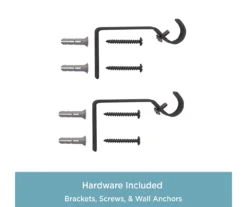 Mavis Matte Black 5/8" Adjustable Curtain Rod, (28"-48") -Home Decor Store 810679594 A0 05