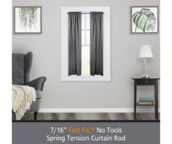 Kenney Fast Fit 4-Piece 7/16" Adjustable Tension Curtain Rod Set, (28"-48") -Home Decor Store 810679602 A0 02