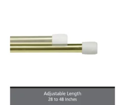 Kenney Fast Fit 4-Piece 7/16" Adjustable Tension Curtain Rod Set, (28"-48") -Home Decor Store 810679604 A0 04