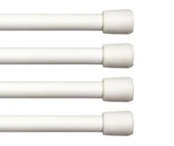 Kenney Fast Fit 4-Piece 7/16" Adjustable Tension Curtain Rod Set, (28"-48") -Home Decor Store 810679605 A0 01