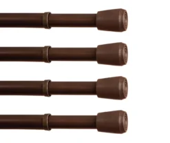 Kenney Fast Fit 4-Piece 7/16" Adjustable Tension Curtain Rod Set, (28"-48") -Home Decor Store 810679606 A0 01