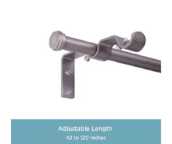 Kenney Double 5/8" Adjustable Curtain Rod Conversion Kit, (42"-120") -Home Decor Store 810679616 A0 02
