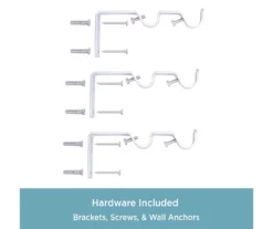 Kenney Double 5/8" Adjustable Curtain Rod Conversion Kit, (42"-120") -Home Decor Store 810679617 A0 04