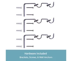 Kenney Double 5/8" Adjustable Curtain Rod Conversion Kit, (42"-120") -Home Decor Store 810679618 A0 04