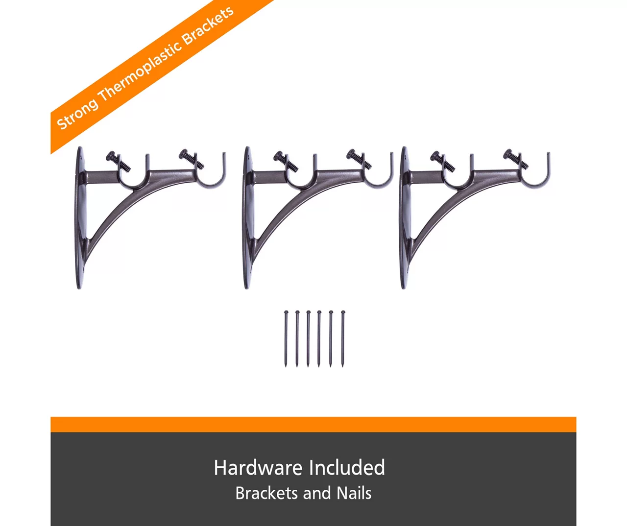 Kenney Birkin Fast Fit 5/8" Adjustable Double Curtain Rod 10 Kenney Birkin Fast Fit 5/8" Adjustable Double Curtain Rod - Image 10