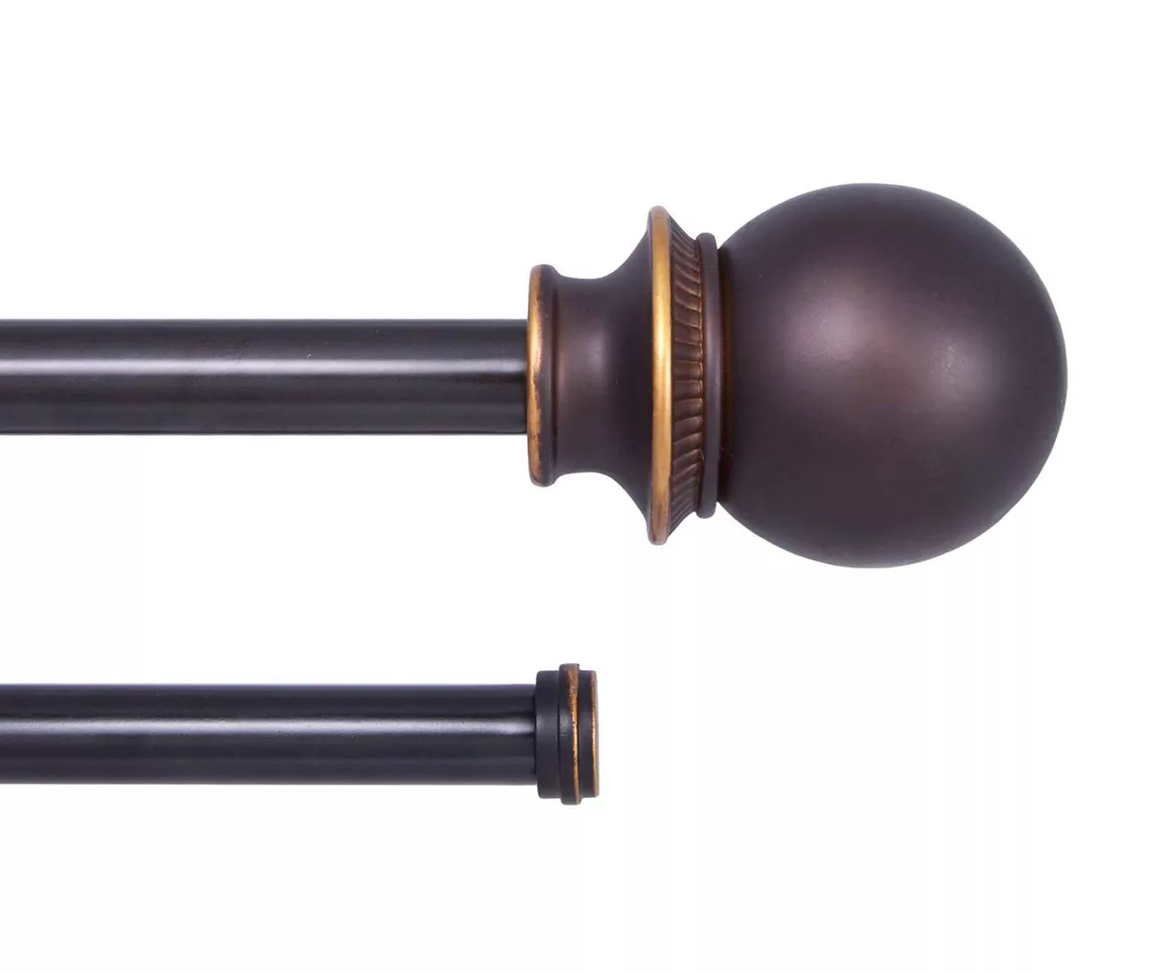 Kenney Birkin Fast Fit 5/8" Adjustable Double Curtain Rod 1 Kenney Birkin Fast Fit 5/8" Adjustable Double Curtain Rod