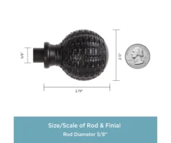 Kenney Ball 5/8" Adjustable Curtain Rod -Home Decor Store 810679636 A0 03