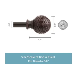 Kenney Ball 5/8" Adjustable Curtain Rod -Home Decor Store 810679638 A0 03