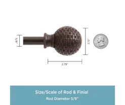 Kenney Ball 5/8" Adjustable Curtain Rod -Home Decor Store 810679639 A0 03